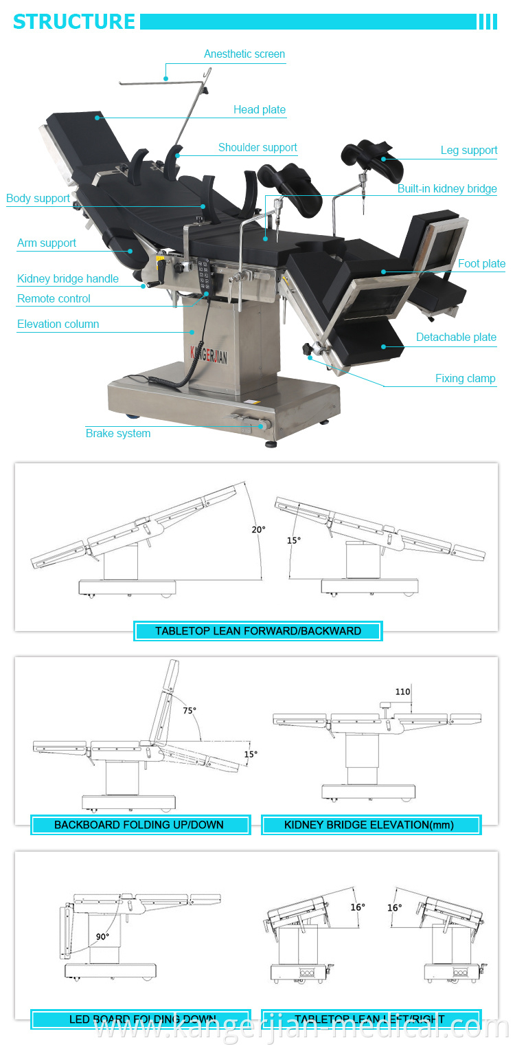 Multipurpose neurology operating tables clinic operating table